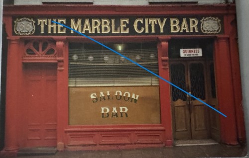 Vintage postcard marble - marble, city
