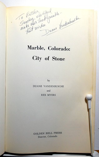 Signed marble colorado city - marble,
