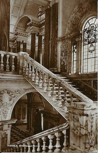Marble staircast city hall - city,