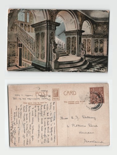 Postcard marble stairway - postcard,