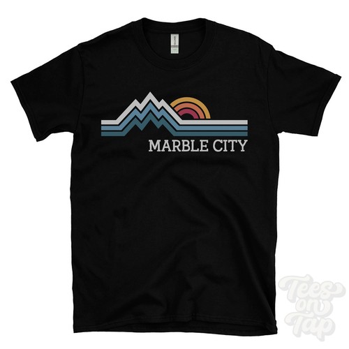Marble city shirt retro - retro, logo